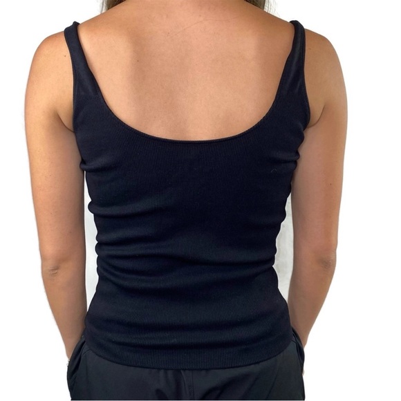 NWOT Guess Black Fitted Shapewear Tank Top Black Thick Very Stretchy Size XS/S - Picture 2 of 7
